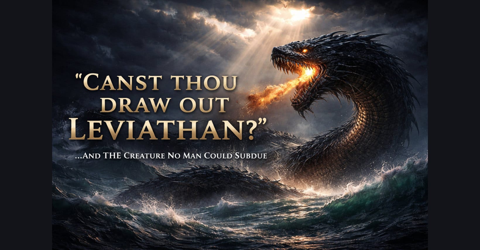 “Canst Thou Draw Out Leviathan?” …And the Creature No Man Could Subdue