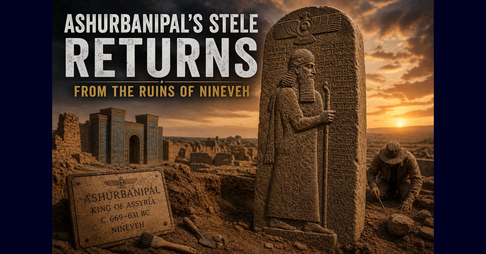 Ashurbanipal’s Stele Returns from the Ruins of Nineveh