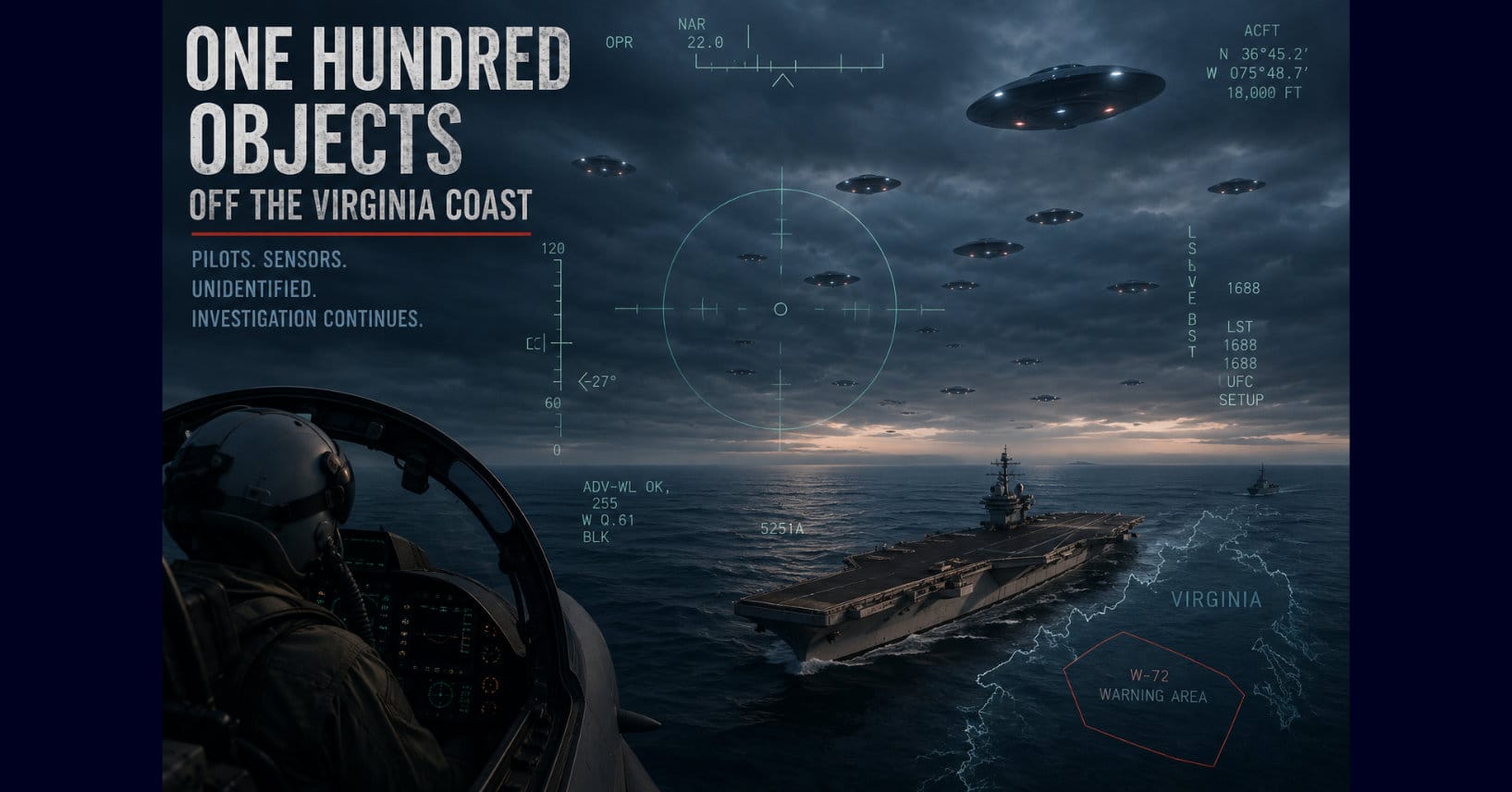 One Hundred Objects off the Virginia Coast