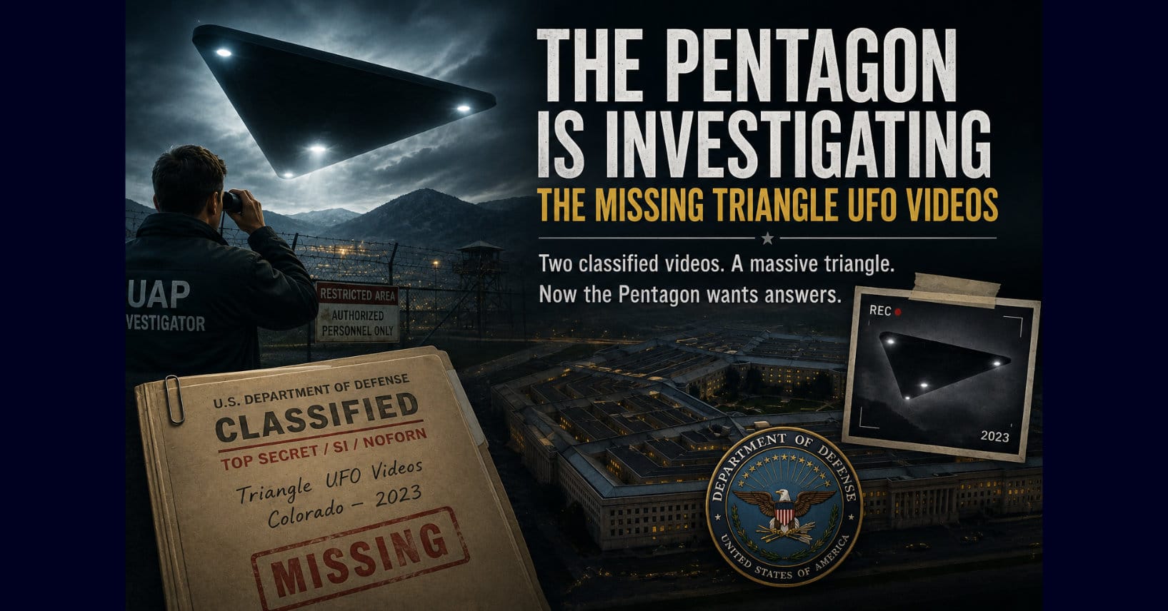 The Pentagon Is Investigating the Missing Triangle UFO Videos